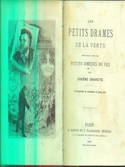 Les petits drames de la vertu pour faire suite aux petites comedies du vice - Eugene Chavette - copertina