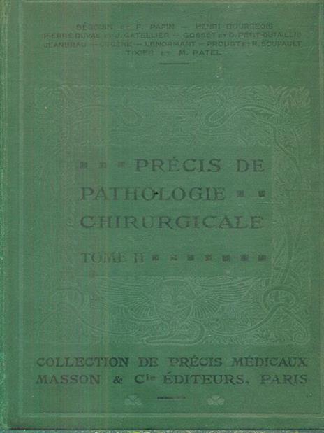 Precis de Pathologie chirurgicale II - copertina