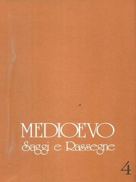 Medioevo saggi e rassegne 4 - copertina