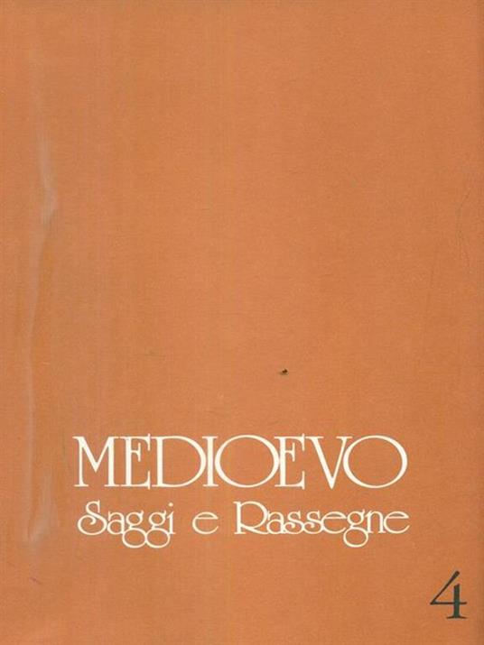 Medioevo saggi e rassegne 4 - copertina