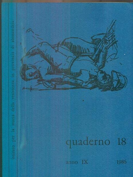 Quaderno 18 / anno IX. 1986 - copertina
