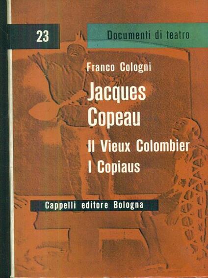 Jacques Copeau - Franco Cologni - copertina
