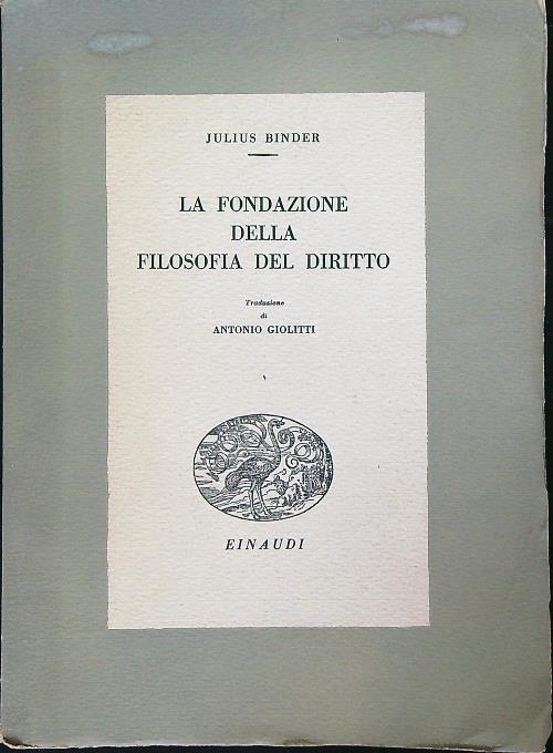 La fondazione della filosofia del diritto