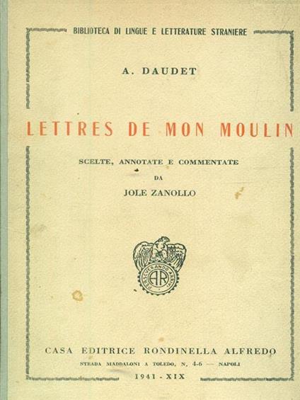 Lettres de mon moulin - Alphonse Daudet - copertina