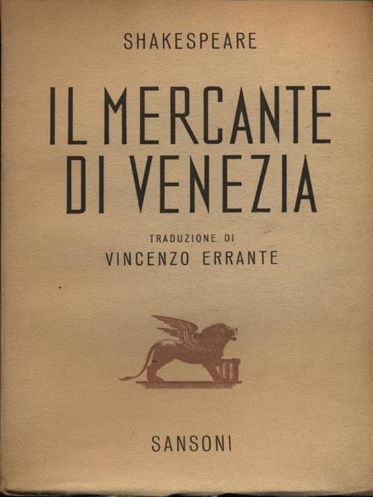 Il mercante di Venezia - William Shakespeare - copertina