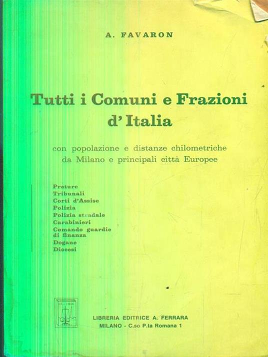 Tutti i Comuni e Frazioni d'Italia - copertina