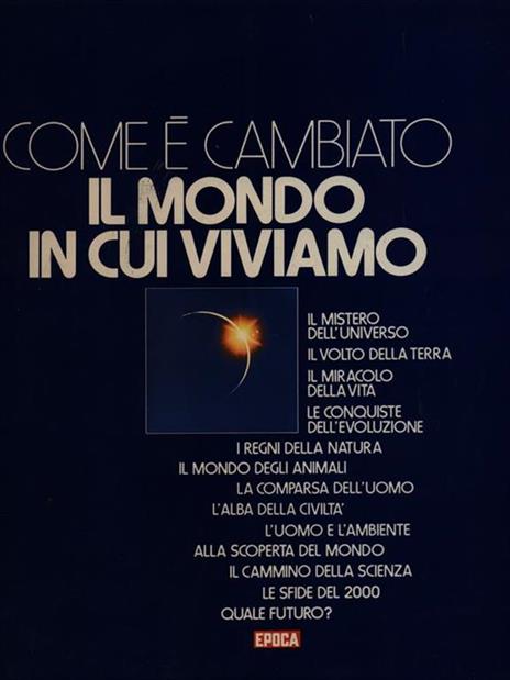 Come é cambiato il mondo in cui viviamo - copertina