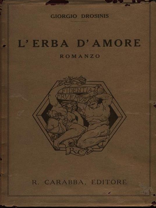 L' erba d'amore - Giorgio Drosinis - copertina