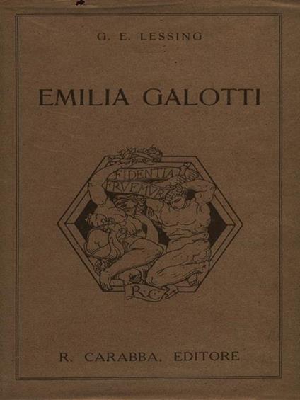 Emilia Galotti - Gotthold Ephraim Lessing - copertina
