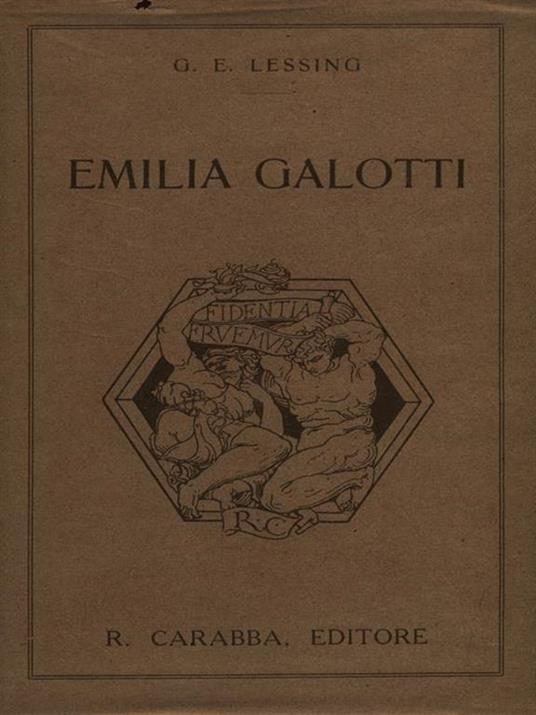 Emilia Galotti - Gotthold Ephraim Lessing - copertina