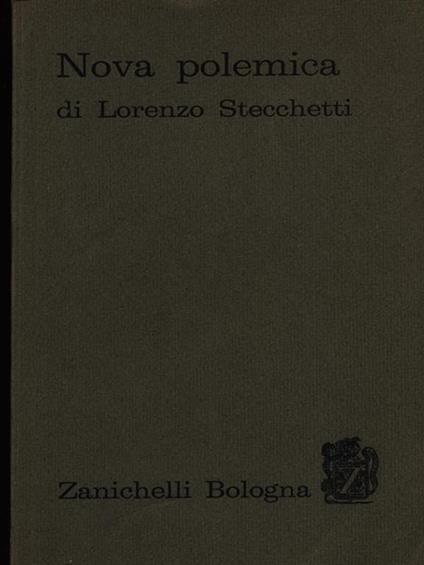 Nova polemica - Lorenzo Stecchetti - copertina