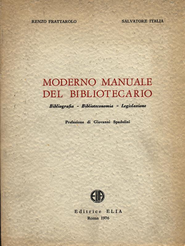 Moderno manuale del bibliotecario