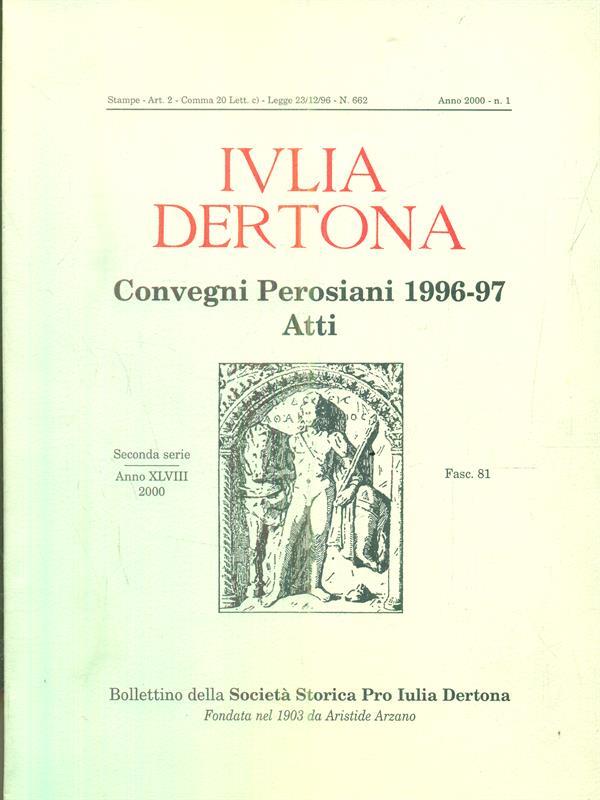 Iulia dertona- Seconda serie- n 81- Anno XLVIII- 2000