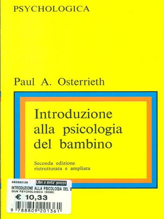 Introduzione alla psicologia del bambino - Paul A. Osterrieth - copertina