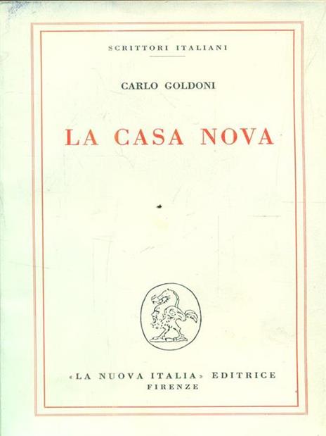La casa nova - Carlo Goldoni - copertina