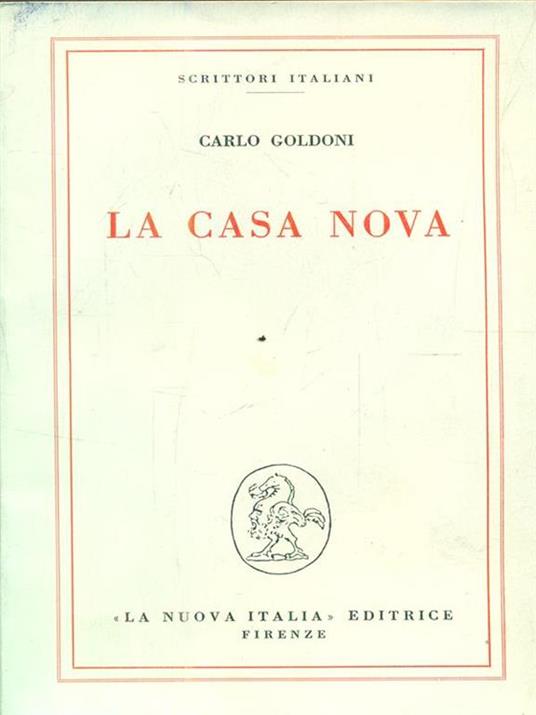 La casa nova - Carlo Goldoni - copertina