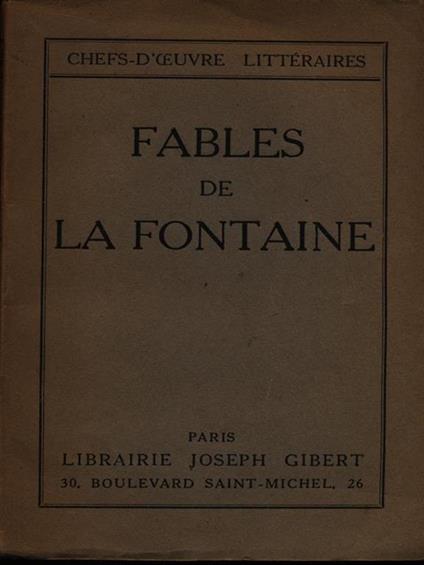 Fables - Jean de La Fontaine - copertina