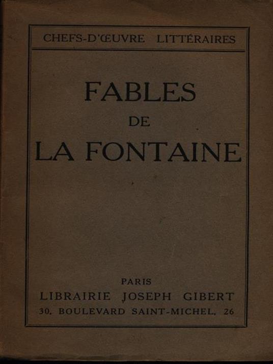 Fables - Jean de La Fontaine - copertina