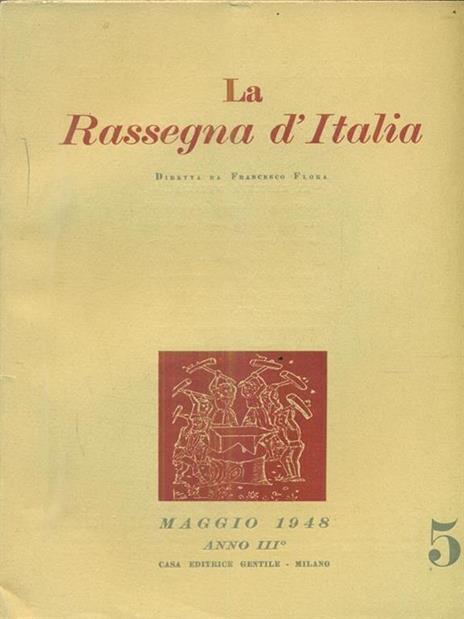 La rassegna d'Italia numero 5. maggio 1948 - copertina
