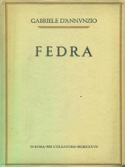Fedra - Gabriele D'Annunzio - copertina