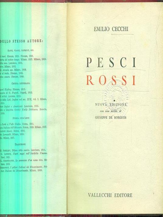 Pesci rossi - Emilio Cecchi - copertina