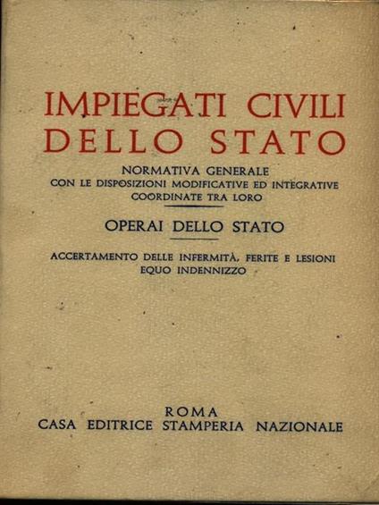 Impiegati civili dello stato - copertina