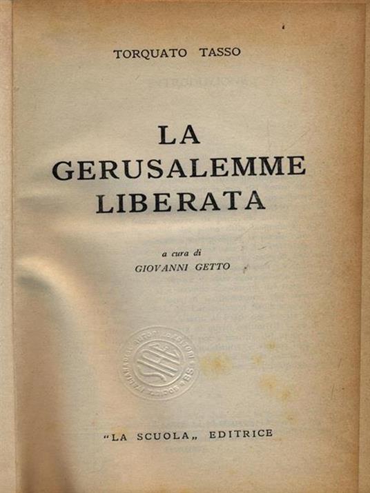 La Gerusalemme Liberata - Torquato Tasso - copertina