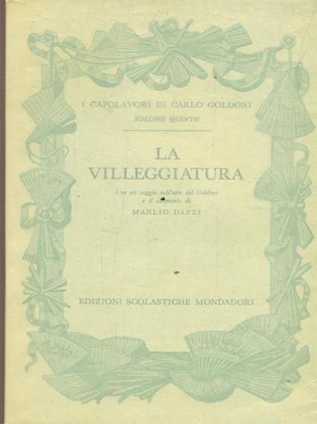 La villeggiatura - Carlo Goldoni - copertina