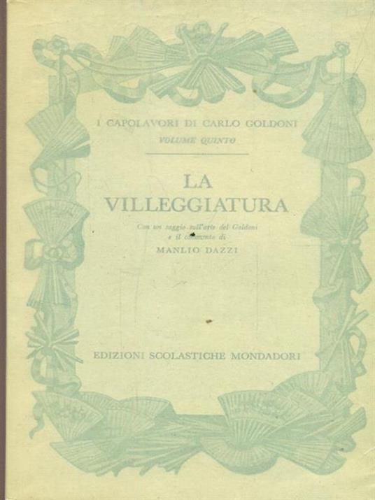 La villeggiatura - Carlo Goldoni - copertina