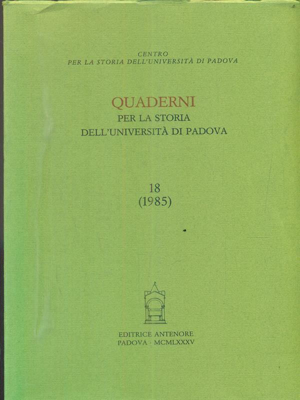 Quaderni per la storia dell'Università di Padova