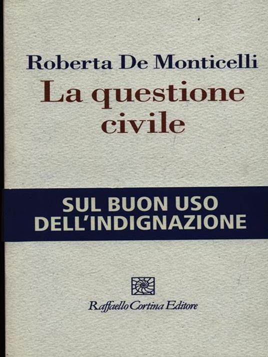 La questione civile - Roberta De Monticelli - copertina