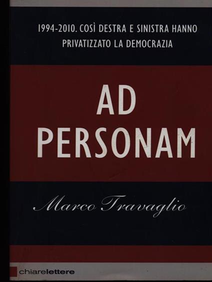 Ad personam - Marco Travaglio - copertina
