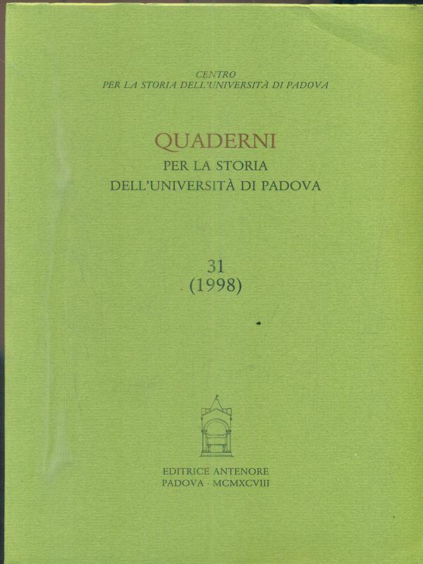 Quaderni per la storia dell'Università di Padova