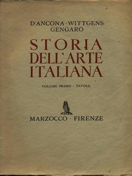 Storia dell'arte italiana vol. 1. Tavole - copertina