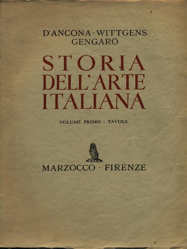 Storia dell'arte italiana vol. 1. Tavole