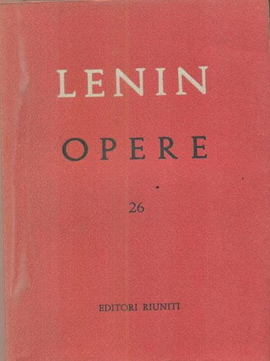 Opere. Vol 26 - Lenin - copertina