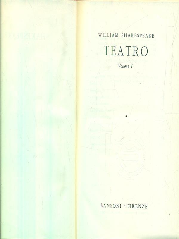 Teatro. Vol I