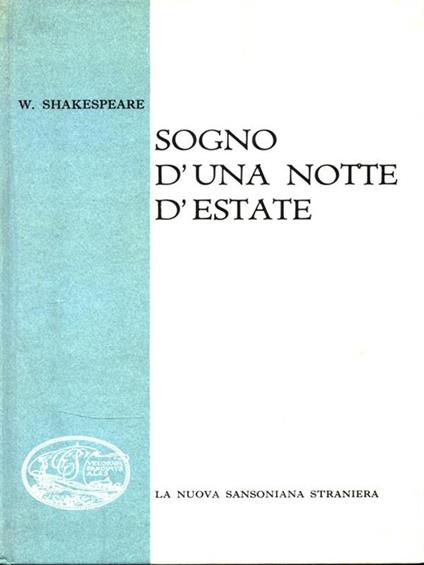 Sogno d'una notte d'estate - William Shakespeare - copertina