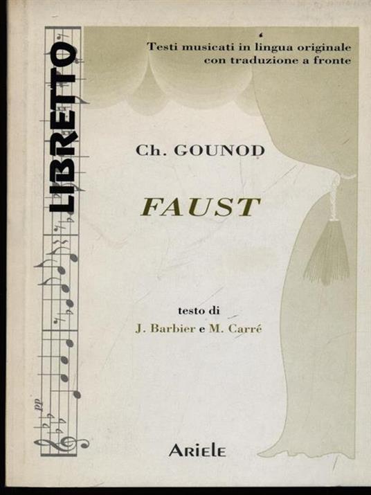 Faust - Charles Gounod - copertina