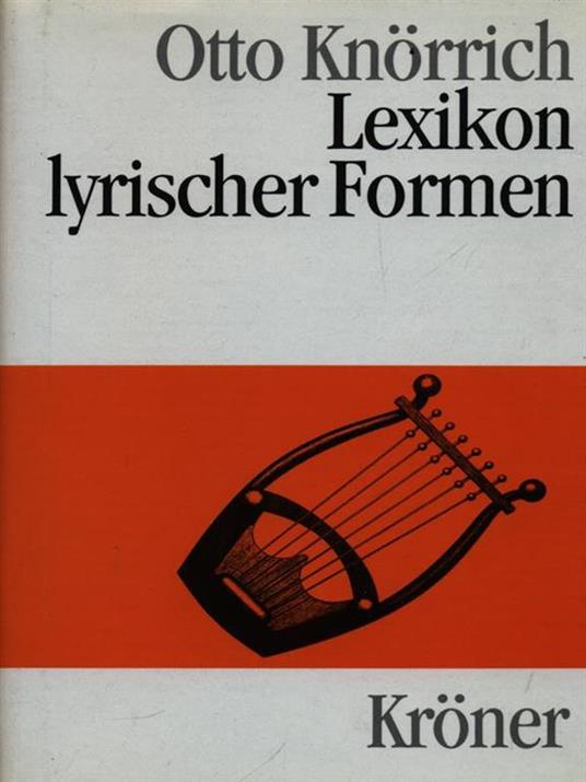 Lexikon lyrischer formen - copertina