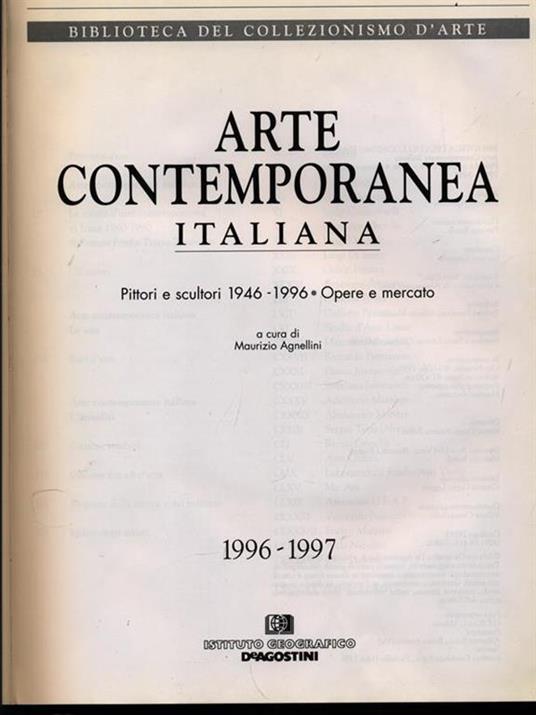 Arte contemporanea italiana 1986-1987 - Maurizio Agnellini - copertina