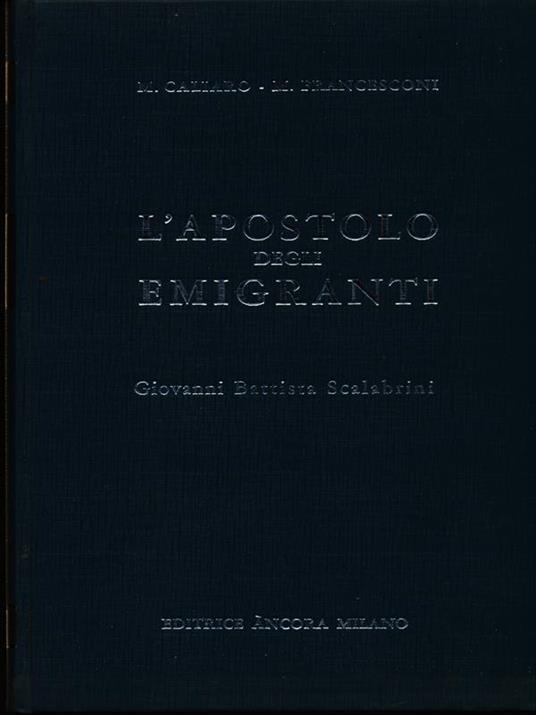 L' apostolo degli emigranti - M. Caliaro - copertina