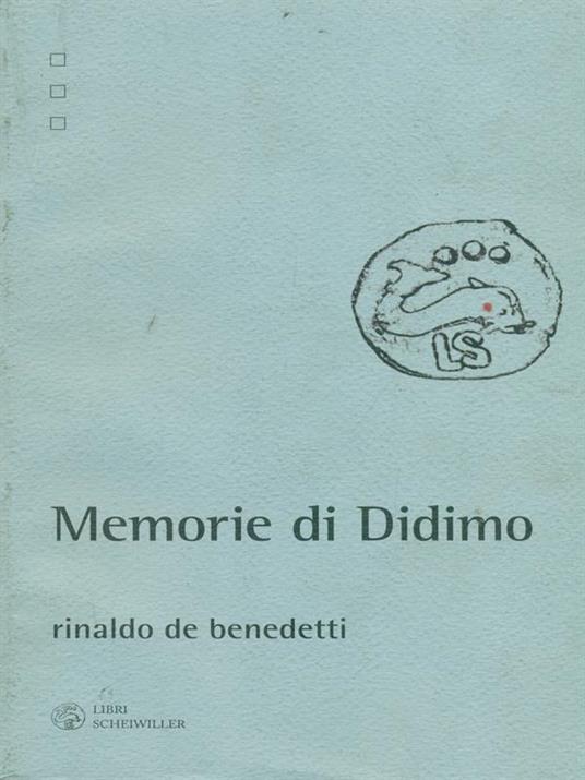 Memorie di Didimo - Rinaldo De Benedetti - copertina