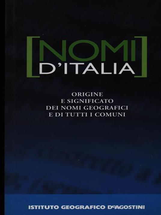 Nomi d'Italia - copertina