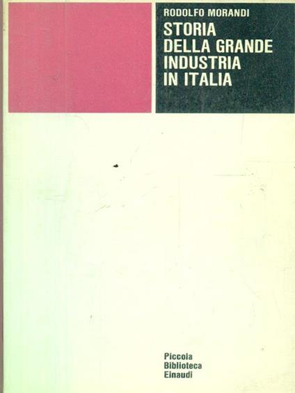 Storia della grande industria in Italia - Rodolfo Morandi - copertina