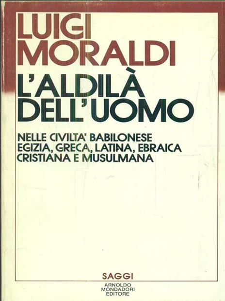 L' Aldilà dell'uomo - Luigi Moraldi - copertina