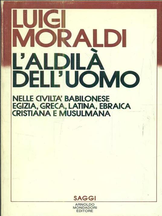 L' Aldilà dell'uomo - Luigi Moraldi - copertina