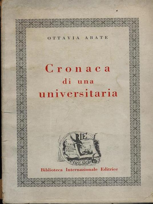 Cronaca di una universitaria - copertina