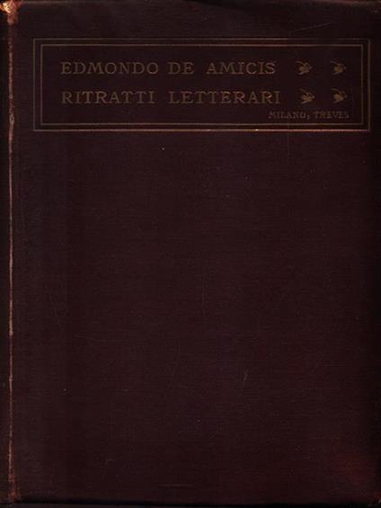 Ritratti letterari - Edmondo De Amicis - copertina
