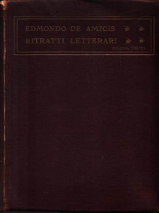 Ritratti letterari - Edmondo De Amicis - copertina